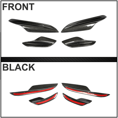 Carbon Front Splitter Flaps Canard Wings Frontlippe für BMW E90 E92 E93 M3 05-12 - Picture 10 of 11
