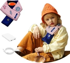 YishiQI Kids Heated Scarf Rechargeable Intelligent Electric Scarf Cold Weather