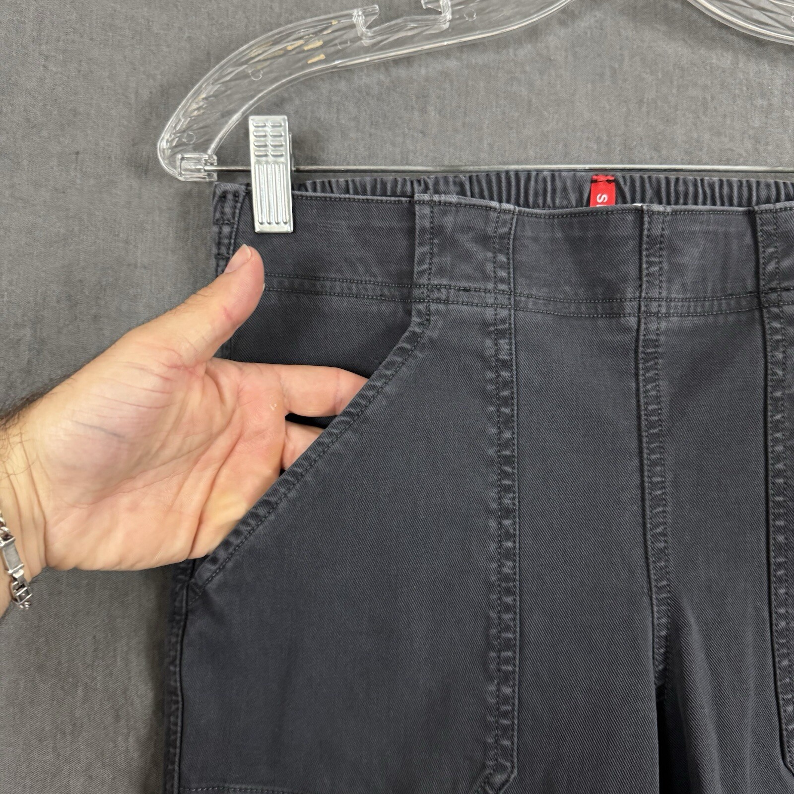 Spanx Women’s Size Small Solid Gray Stretch Twill… - image 6