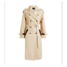 Maje Double Breasted Trench Coat Long Sleeve Women's Size 40 / L Nwt