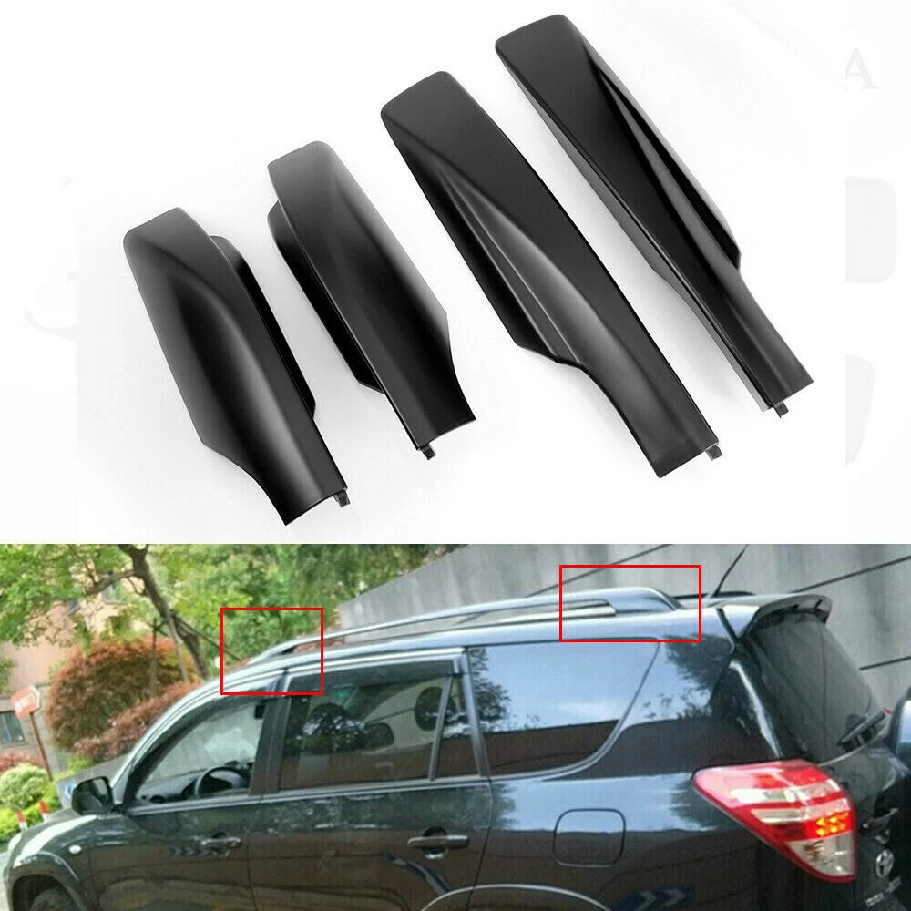 4 Roof Rack Bar End Cover Shell Fits 2006 2007 2008 2012 Toyota RAV4