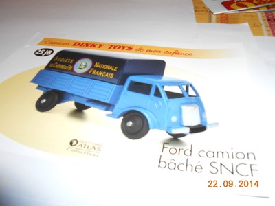 Dinky Toys F N°25JB - Camion Ford Bâché SNCF - Boîte Revendeur Rare - 1/43