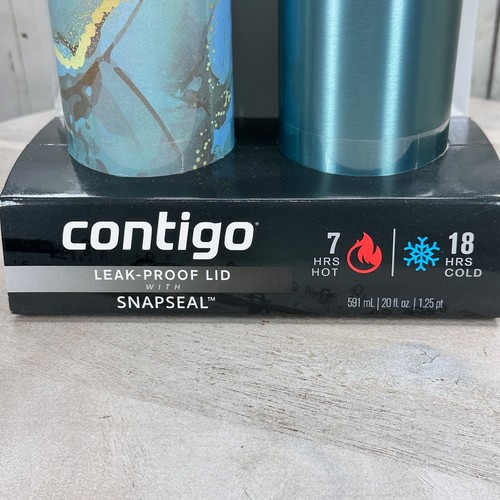 Contigo Snapseal 20 Oz Travel Mug Set Hot Cold Cups Leak Proof Blue New - Picture 11 of 12