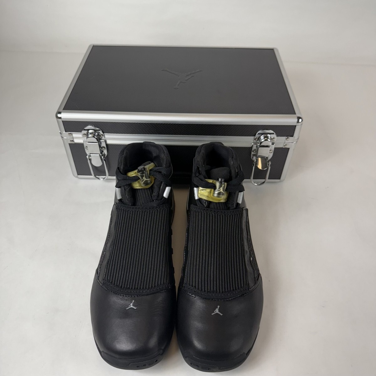 Sz 9 New Air Jordan 17 XVII Original Black Metallic Silver