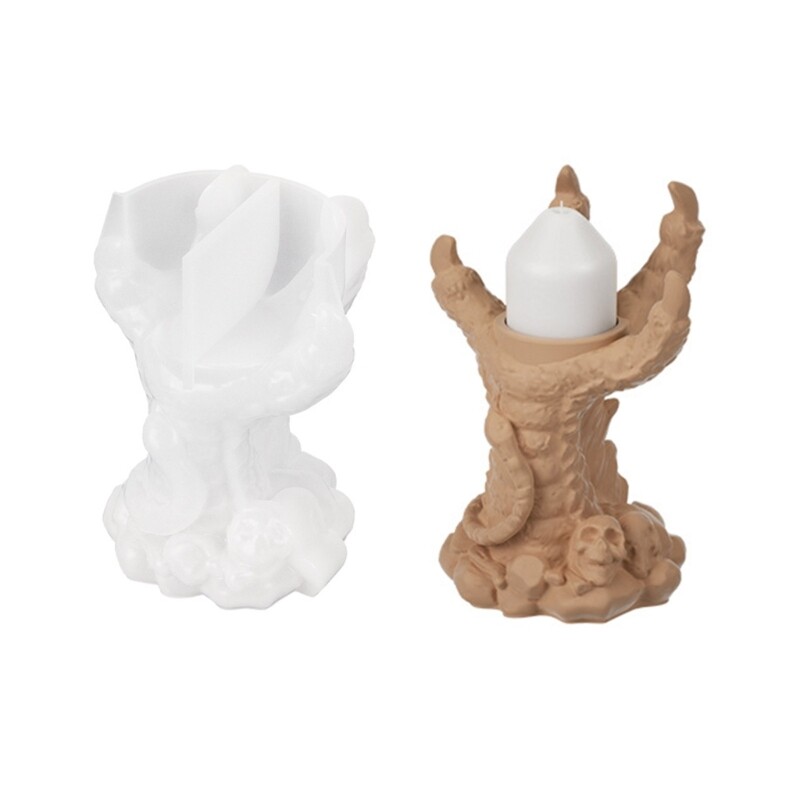 Resin Mold for Epoxy Crafting Container Artistic Candlesticks Making Mold