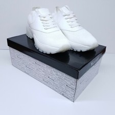 Wanted Fly Knit Lace Up White Jogger With Chunky Bottom Size US:8 EU:38 New