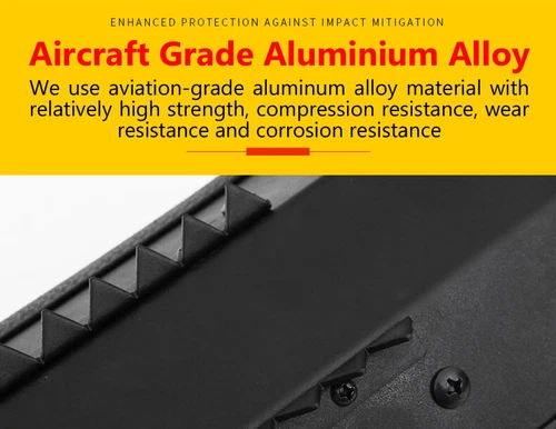 Square PC Riot Aluminium Alloy Shield Arm Shield Multifunctional with Serrated - Picture 4 of 10