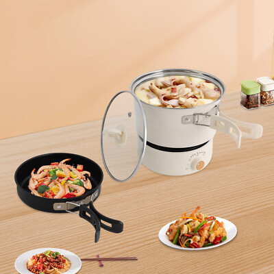 1.6L Mini Hot Pot Multifunction Split Electric Cooker with Steamer 110V 500W New