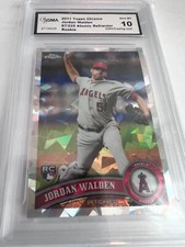 JORDAN WALDEN ANGELS 2011 TOPPS CHROME ATOMIC REFRACTOR  RC # 87/225 GRADED 10