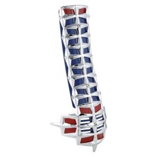 LAMBRETTA LI SERIES 1 AND 2 LONG CHROME RED AND BLUE HORN CAST GRILL EMBELLISHER