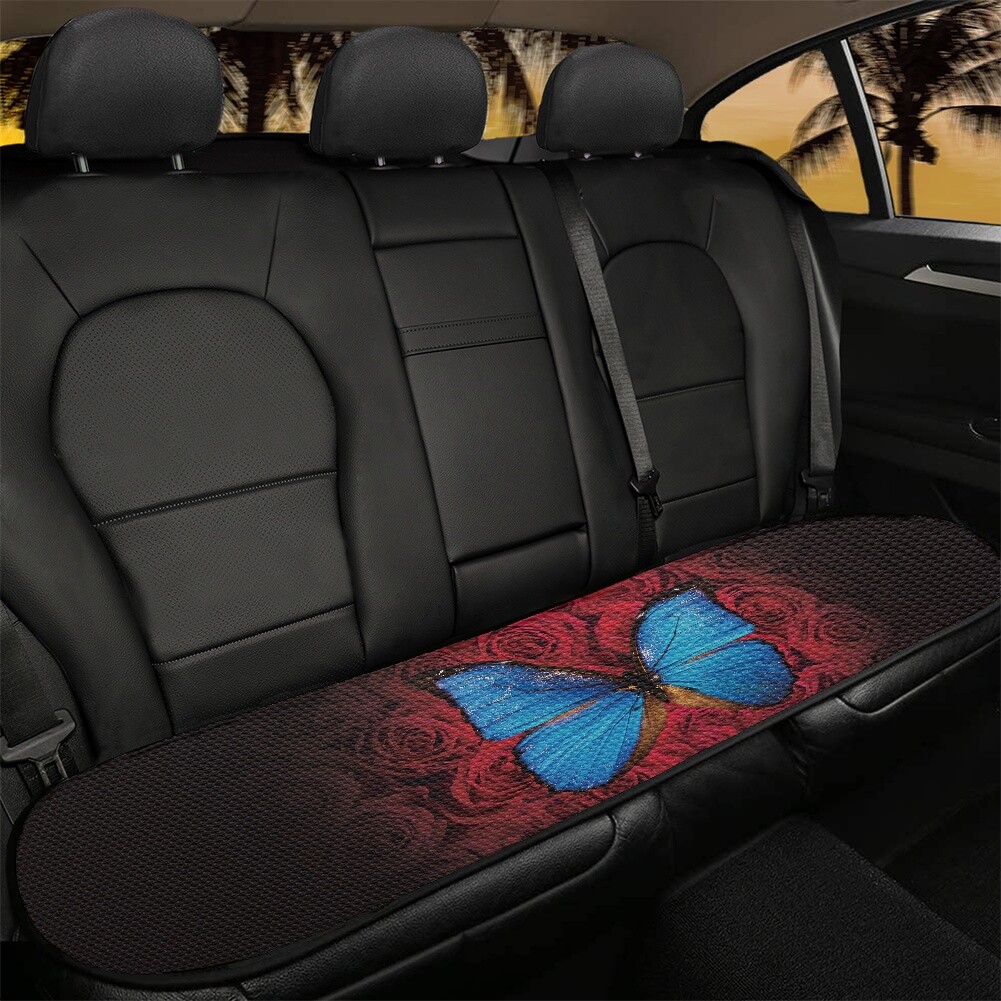 Automotive Universal Seat Undercover Protector Flower Butterfly Rear Seat Cover