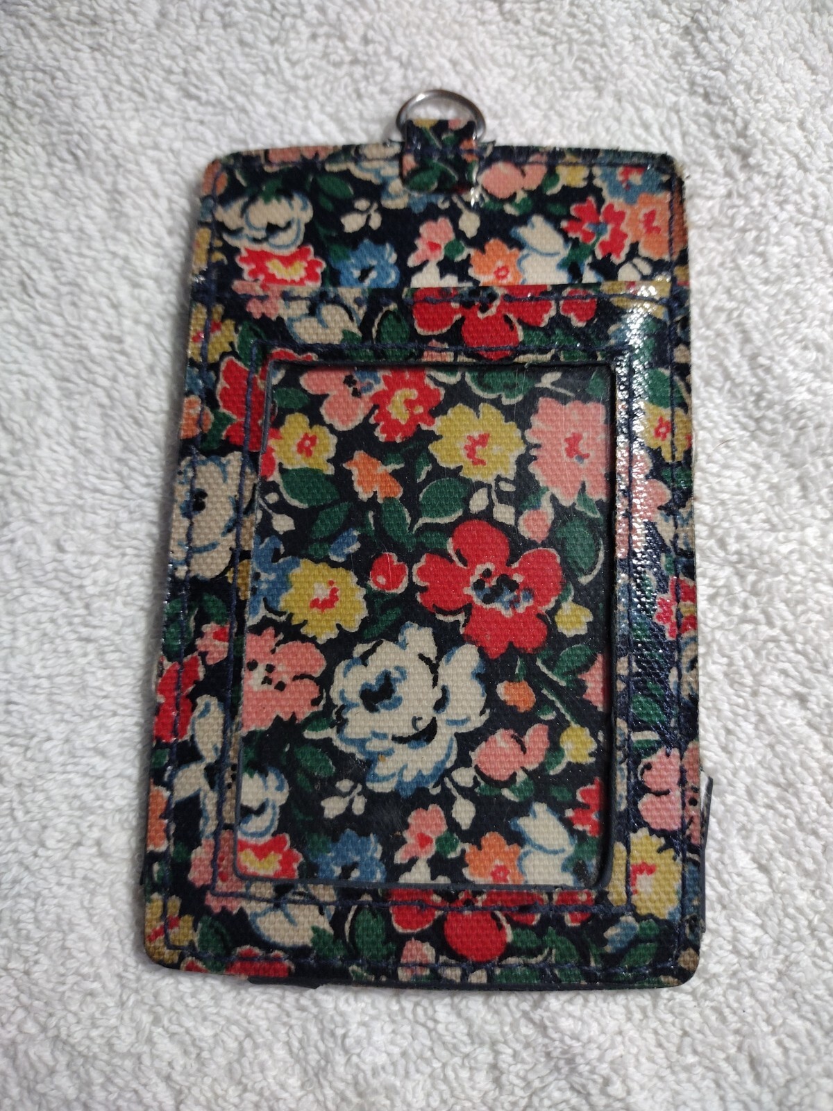 Cath kidston black floral luggage Id card holder eBay