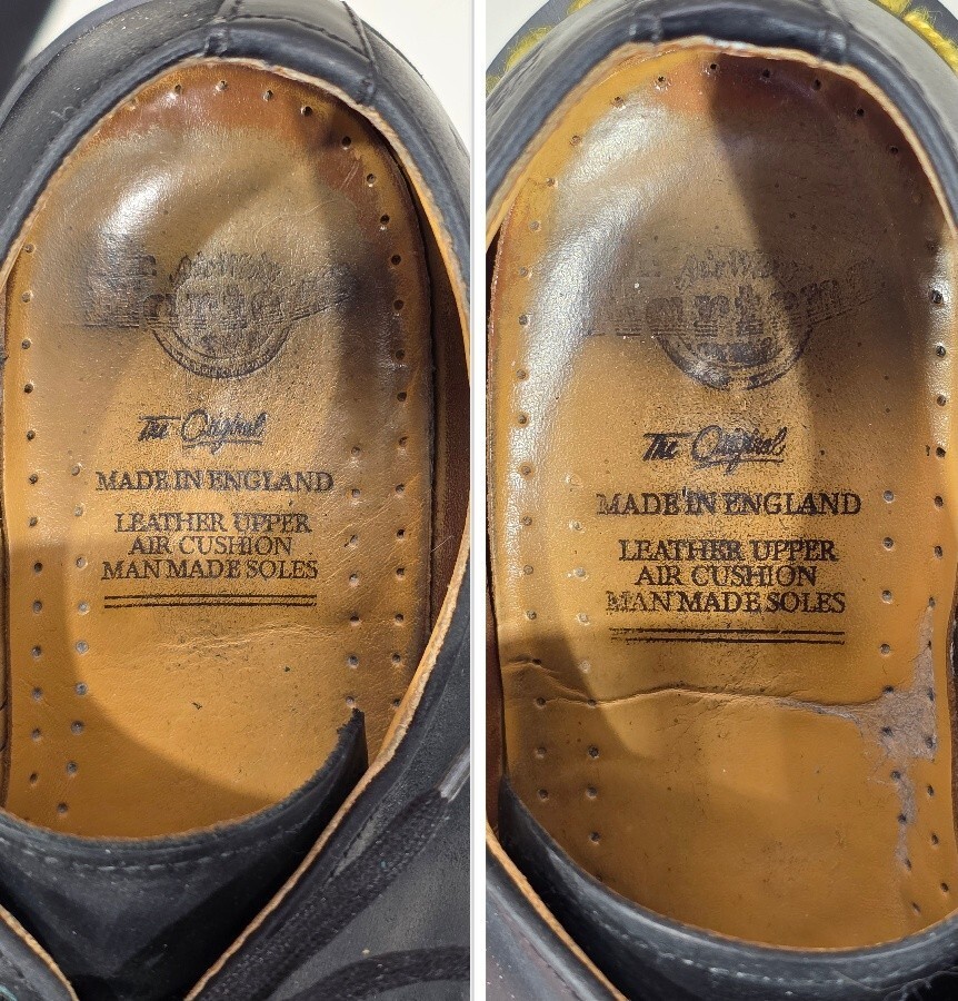 SAOLA Scarpe Oxford Dr Martens 1461 vintage stringate in pelle nere unisex UK 3 US 5 Inghilterra