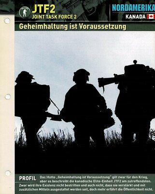 JTF2 - Joint Task Force 2 - Geheimhaltung ist Voraussetzung - Infokarte