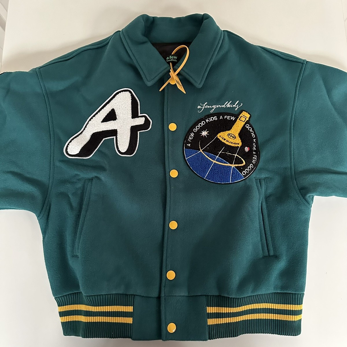 A Few Good Kids (AFGK) Rocket Collage Jacket - Green (BNWT)(S) RRP £180