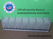 N scale 12 ft tall ChainLink fence 5 pcs over 25 inches  N1048