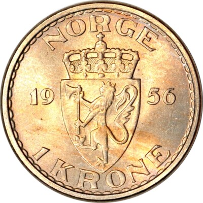 Norway 1 Krone, 1956 Gem UNC | eBay