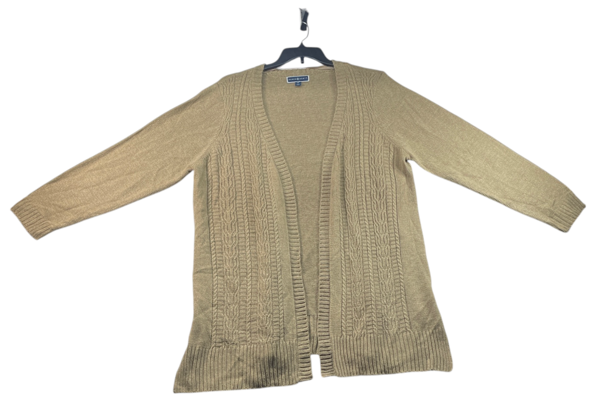 Karen Scott Cardigan Sweater Womens Plus Size 2X Camel Tan Knit