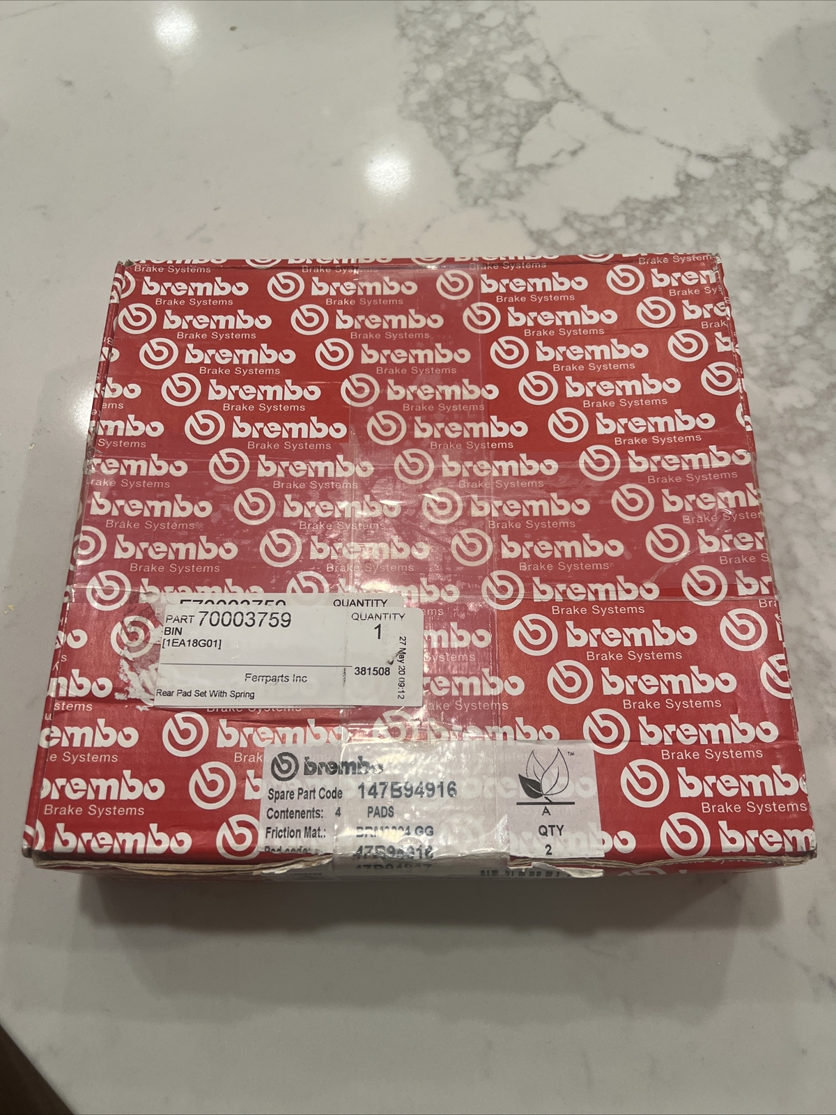 Brembo Ferrari 488 F12  812 F8 Rear Brake Pads Set (brand new) Part# 70003759