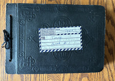 1940s WWII Era Baby Album w/ Military Photos  Western Union Birth Telegrams      