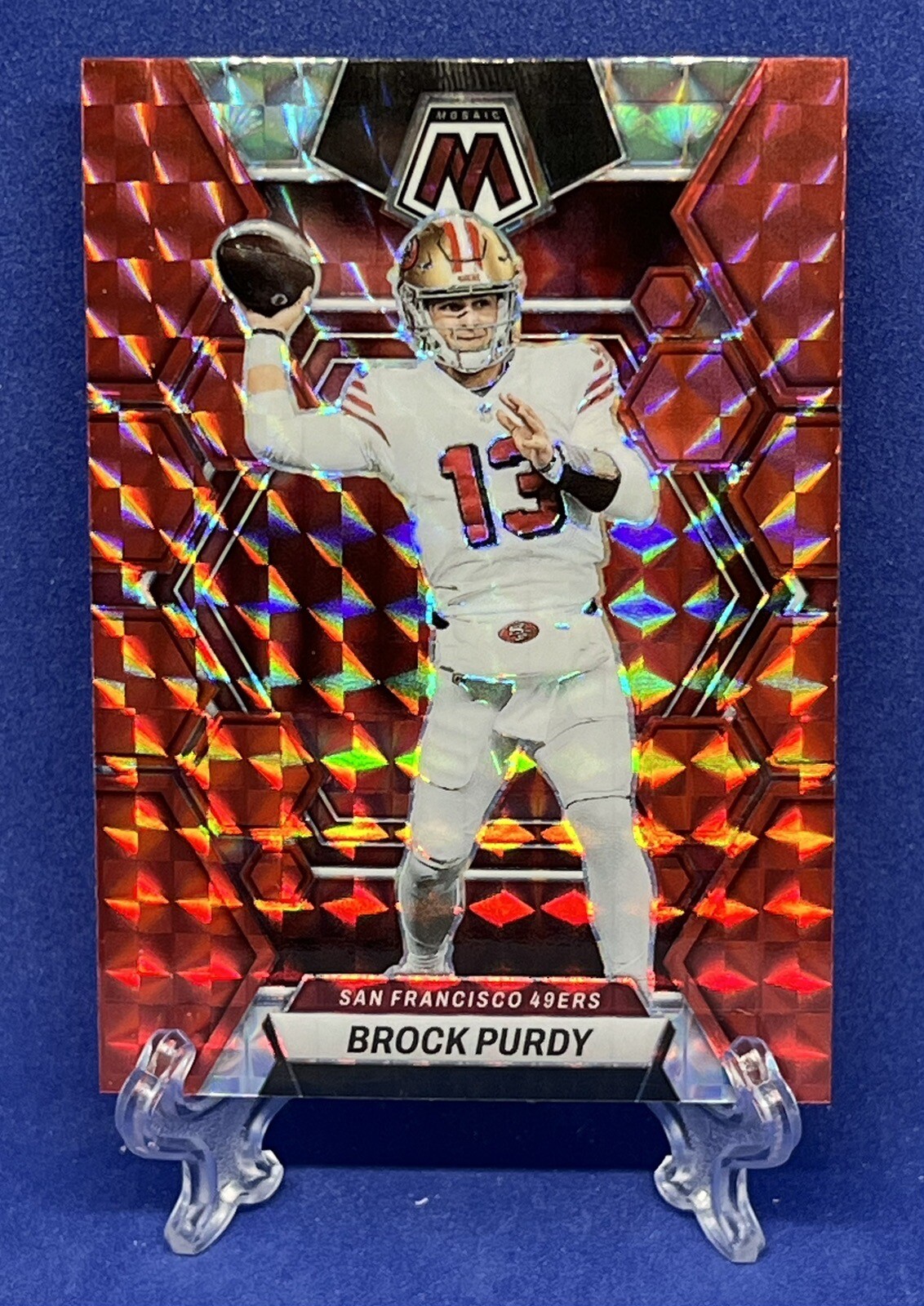 2023 Panini Mosaic Brock Purdy Red Mosaic Prizm #211 COLOR MATCH