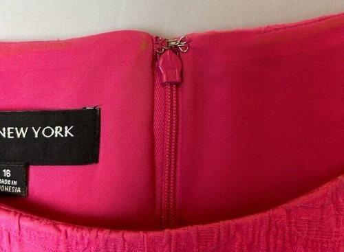 Jones New York Sheath Dress Womens 16 Pink Knee Length Floral - Picture 4 of 17