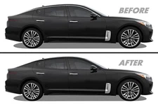 Chrome Delete Blackout Vinyl Overlay for 2018-23 Kia Stinger Window Trim