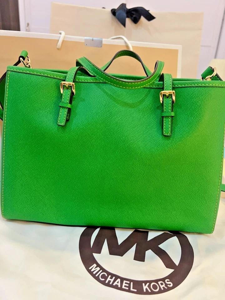 [罕见]Michael Kors Jet Set Travel 大号 单肩包 托特包 100% 正品 — 第 3/4 张图片