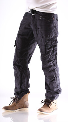Timezone Hose Cargo Jeans Benito TZ  black + Gürtel Neu Größe wählbar 