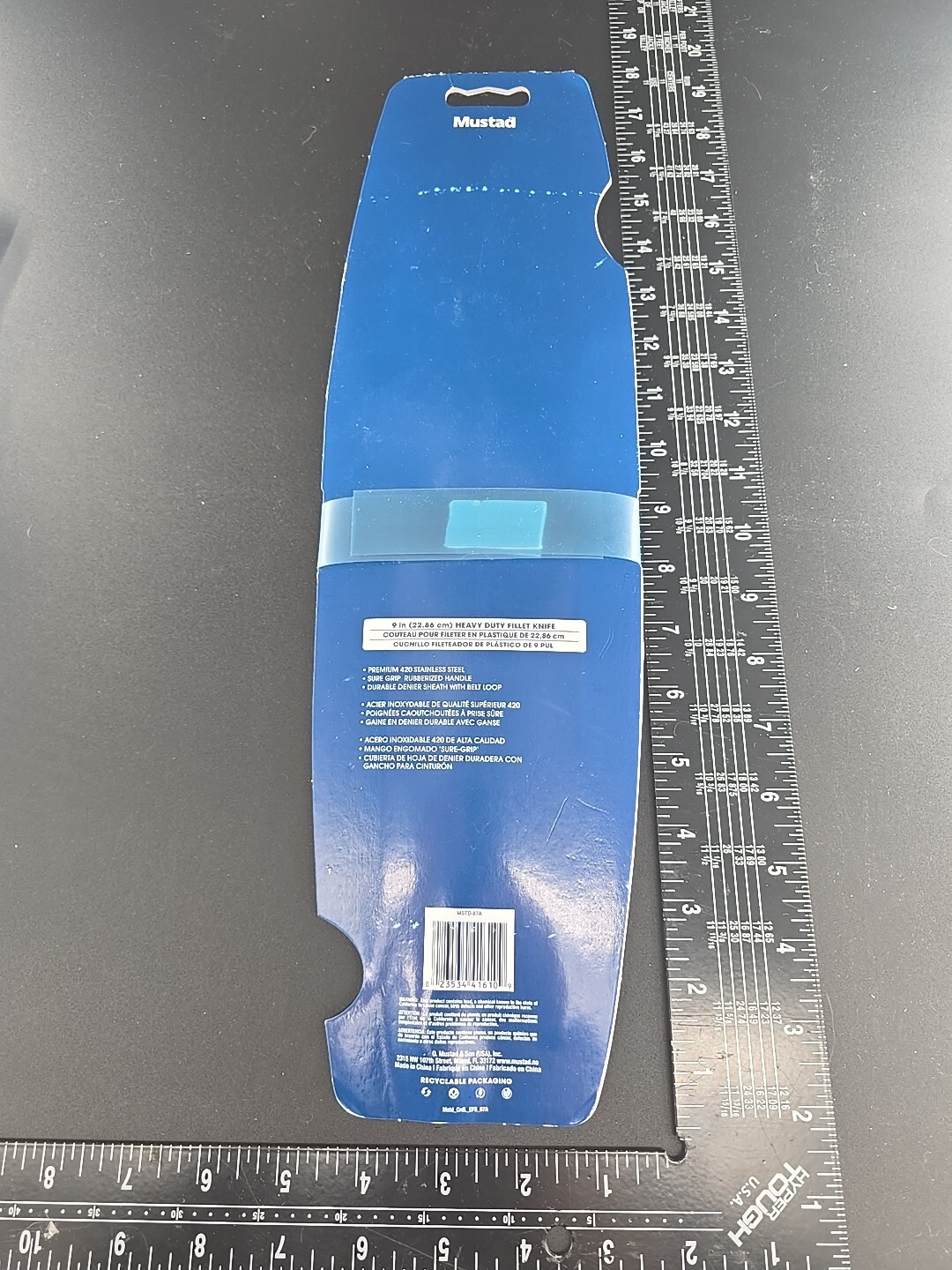 MUSTAD MSTD-87A 9" Hewvy Duty Filet KNIFE With Sheath W/belt Loop