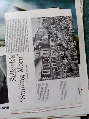 El98 Ephemera 1962 Artikel Selkirk Gemeiner Reitzug Lächelnder Morgen 