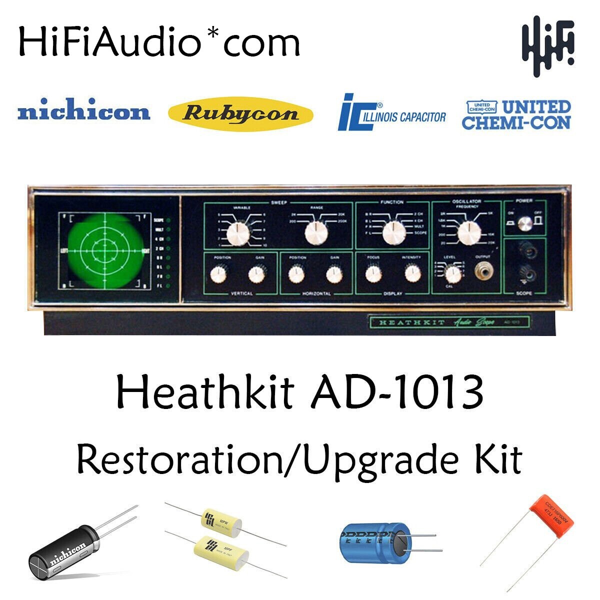 Heathkit AD-1013 Audio Scope restoration kit service recap