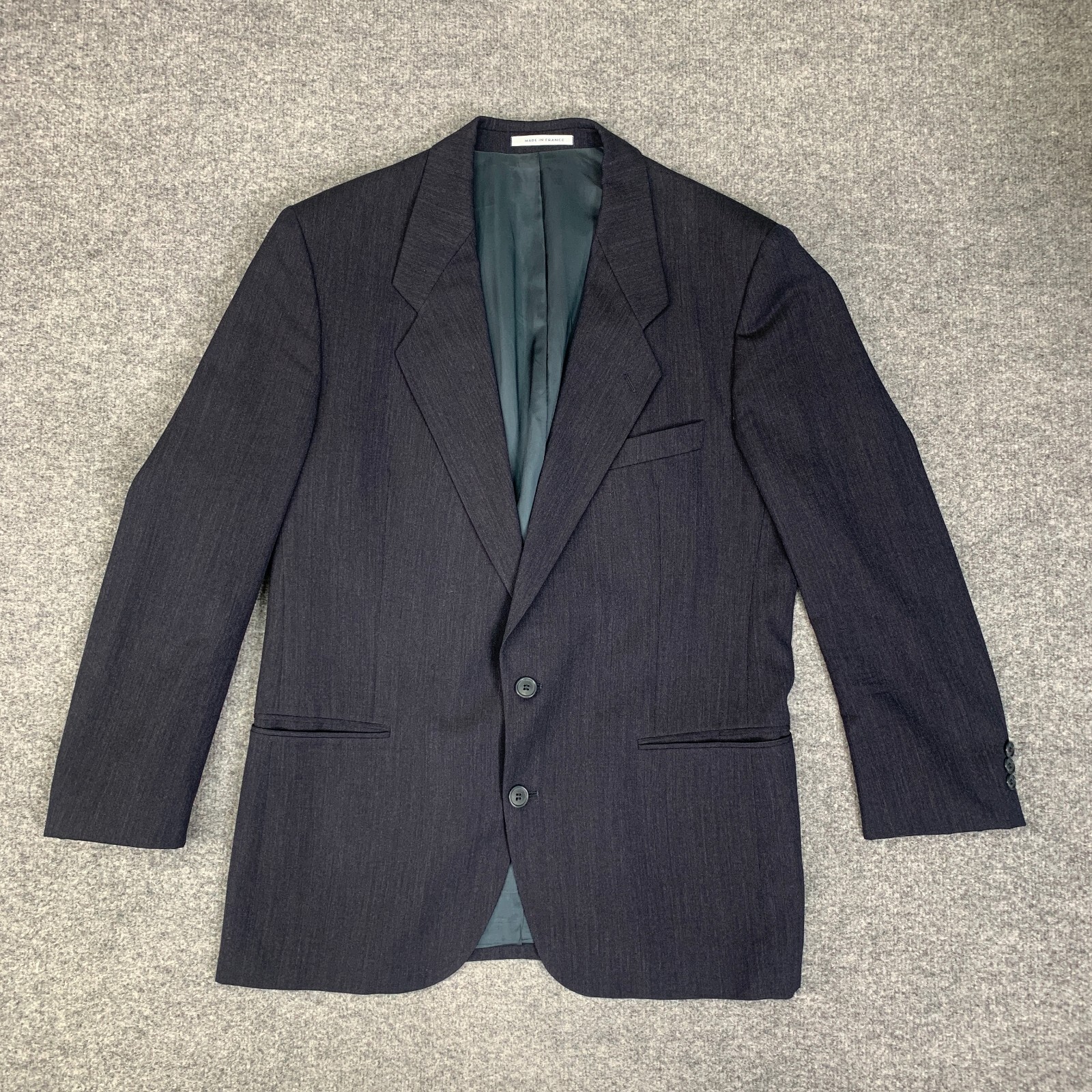 Giacca Sportiva Vintage Yves Saint Laurent Blazer Uomo 42 Lana Blu Navy Made France