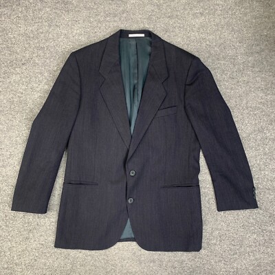 Vintage Yves Saint Laurent Blazer Men 42 Navy Blue Wool Sport