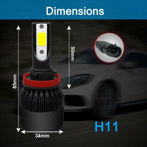 6000K For Nissan Titan XD 2016-2019 - 6x LED Headlight High/Low/Fog Light Bulbs - Picture 9 of 12