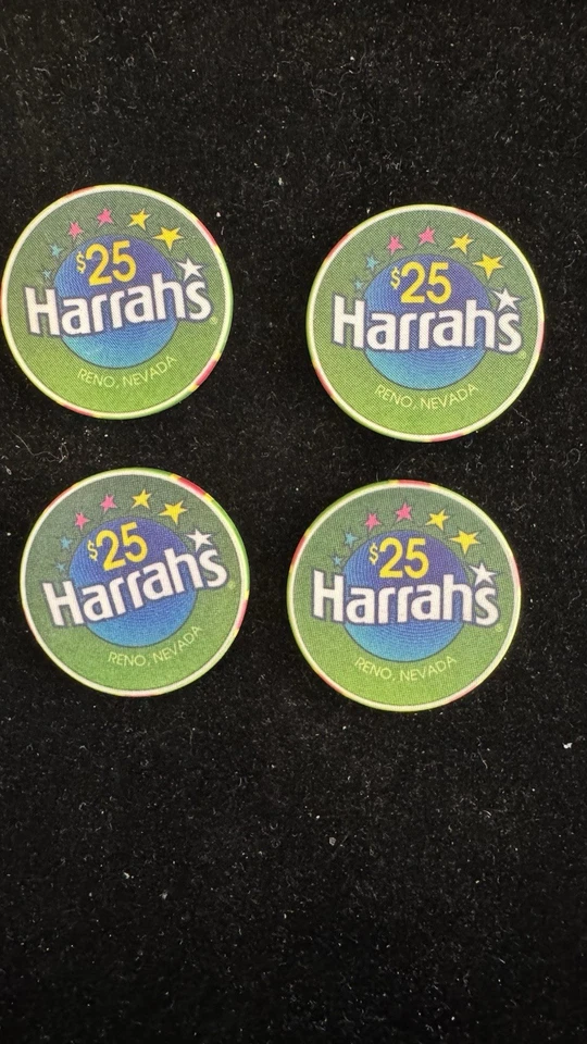 $25 Planet Hollywood Harrah’s Reno NV Casino Chips Grand Opening Set (4) - Image 3 of 3