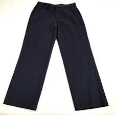 Dockers D3 Men's Size 36 x 31.5" Pants Navy Blue Flat Front Classic Fit Cotton
