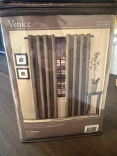 Venice Bed Bath and Beyond Curtains. Sold As Set of 2. New In Package. 95” L