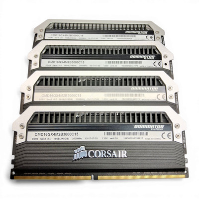 Lot of 4 Corsair Dominator Platinum 8GB DDR4 3000MHz RAM CMD16GX4M2B3000C15