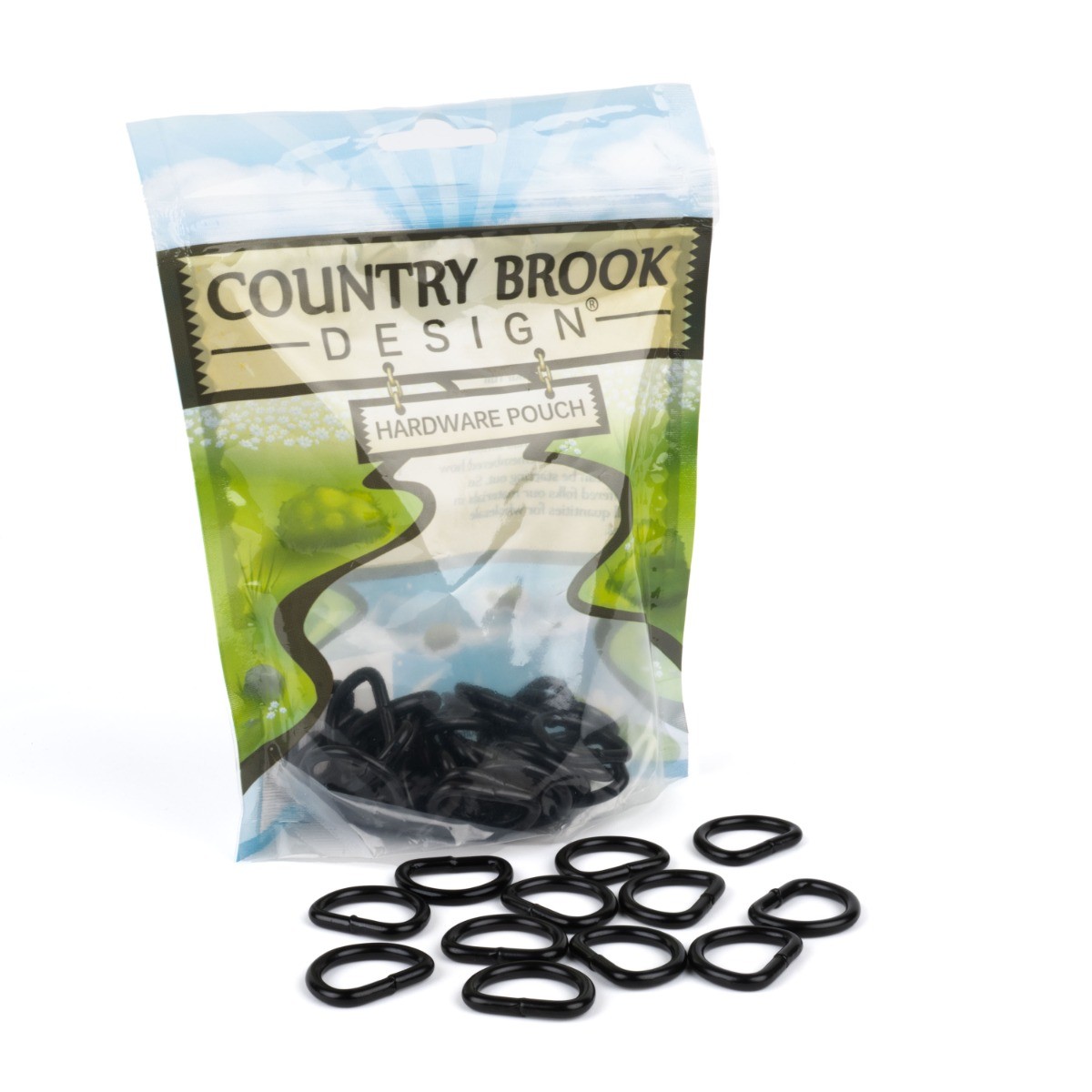 Country Brook Design® 3/4 Inch Steel Welded Black Powder Coated D-Rings, 10 Pack