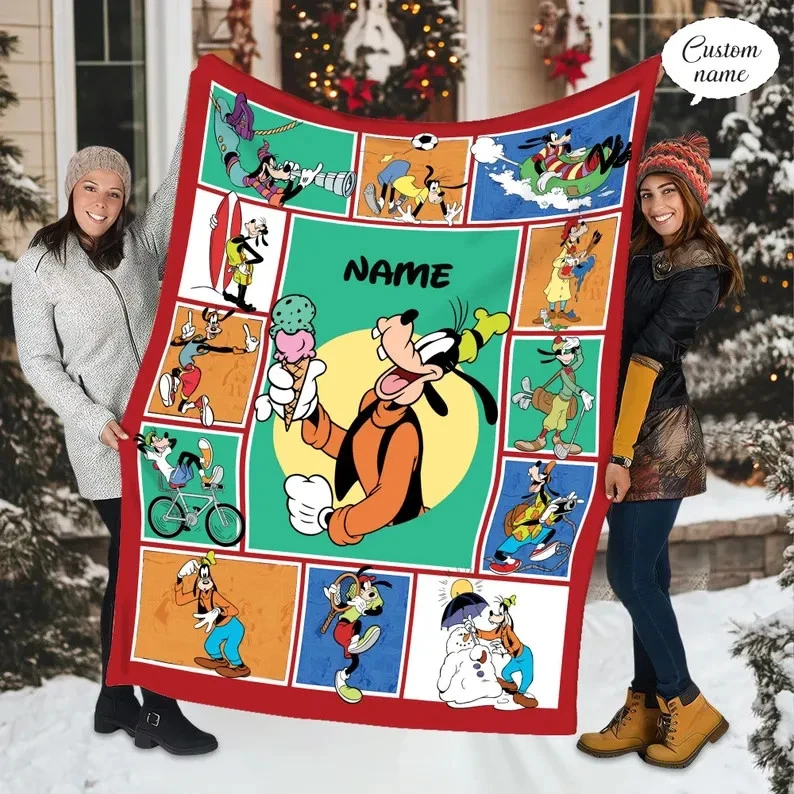 Personalized Disney Goofy Goof Fleece Blanket