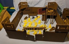 Vintage Tim Mee Toys Fort West Playset Cowboy...
