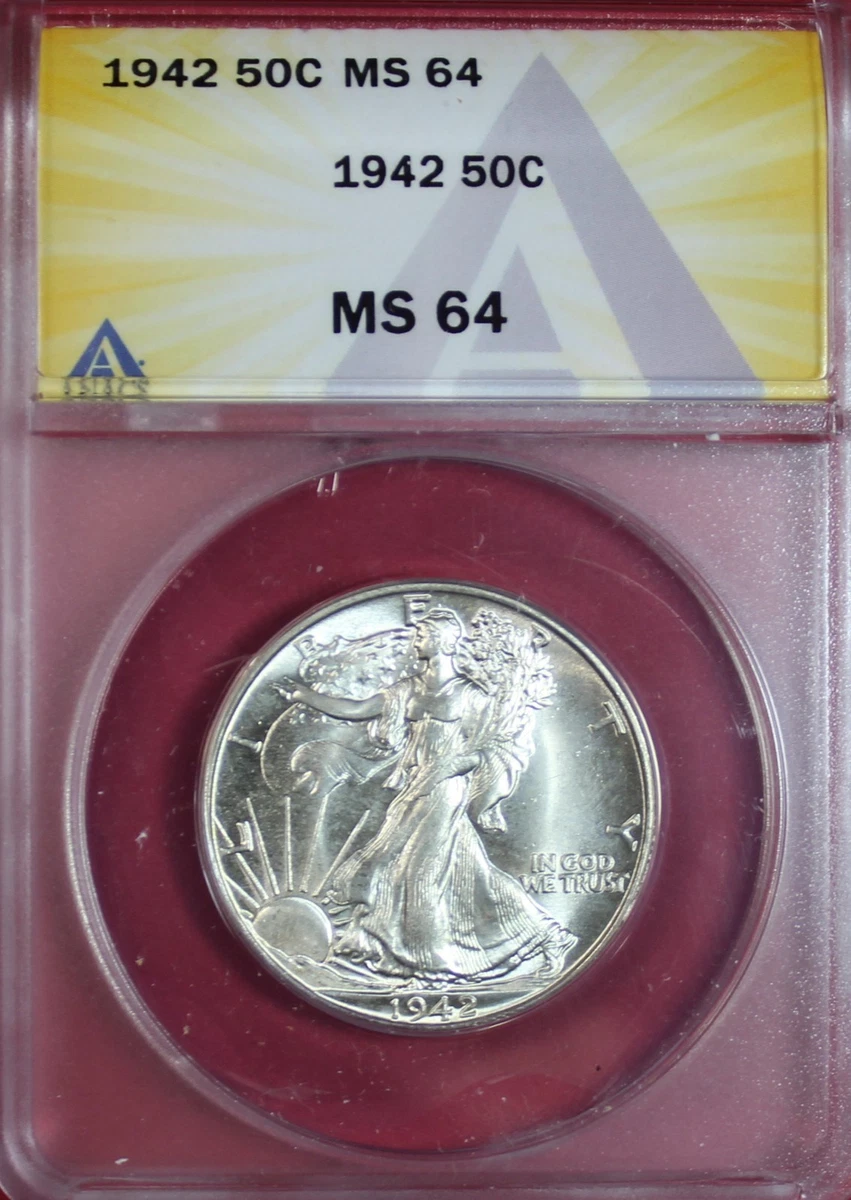 25+ 1942 Year Grade MS 64 Liberty Walking Half Dollars (1916-1947