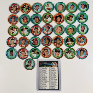 1971 Topps Baseball Coins Brooks Robinson Joe Morgan Torre w/Checklist Lot of 36