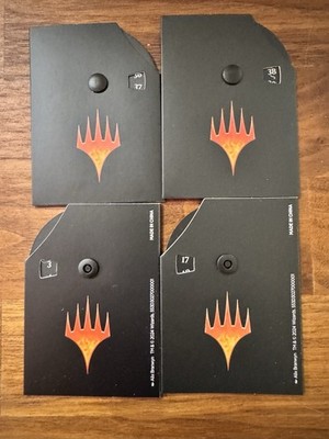 MTG Life Counter Wheel Dial Commander Set of 4 Black 40 Spindown New