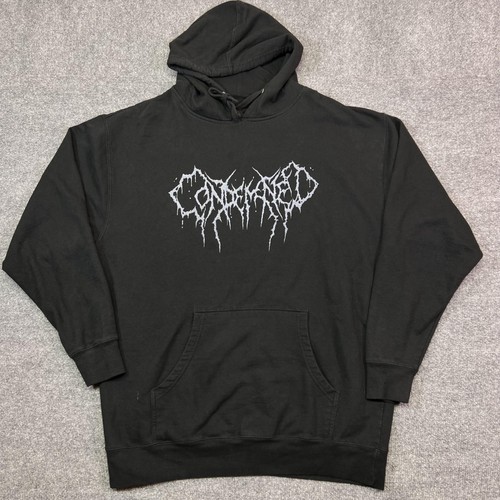 Independent Trading Co Hoodie Mens XL Black Condemned Graphic Realms Pullover