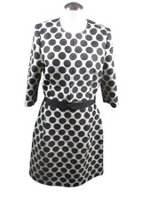 Hobbs Invitation Dress Jacket Skirt Set Womens 14 Polka Dot Formal Bow Occasion