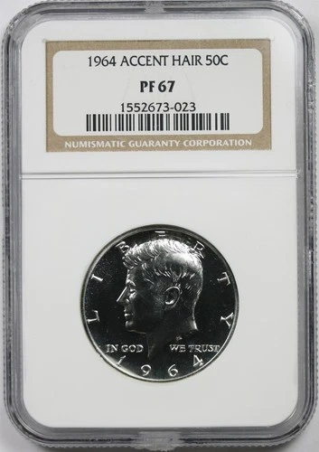 1964 50C NGC PF 67 (Accent Hair) Kennedy Half Dollar