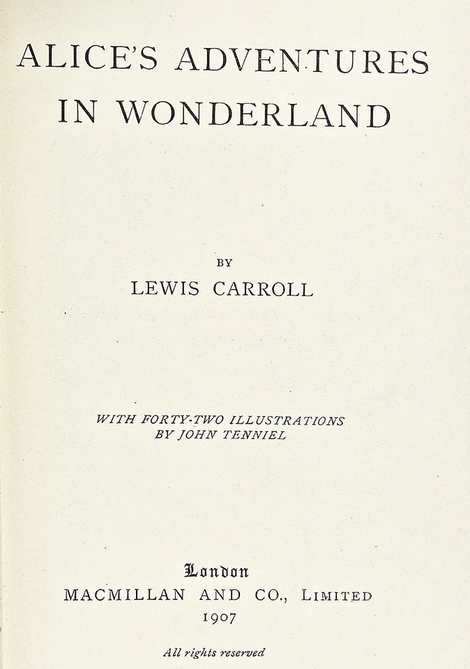 1907 Rare ALICE IN WONDERLAND uk MINIATURE FIRST EDITION Child Book John TENNIEL - Image 4 of 4