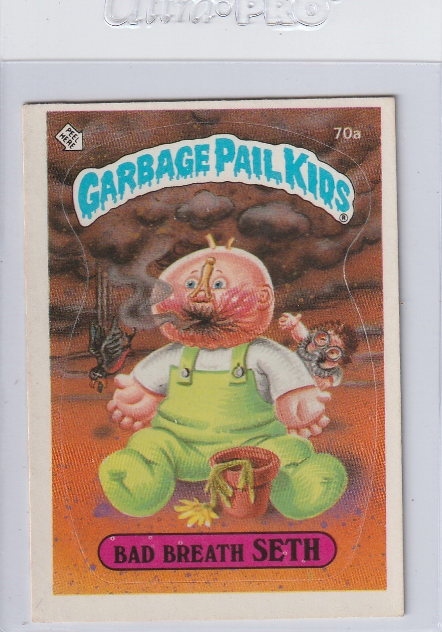 1985 Topps Garbage Pail Kids Card OS2 Matte 70a BAD BREATH SETH EX or better